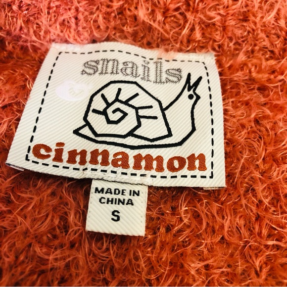 Francesca’s Snails and Cinnamon Off the Shoulder Fuzzy Sweater - Picture 5 of 7